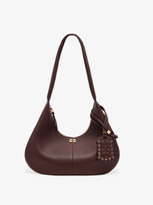 Bolso hobo mediano textura marron